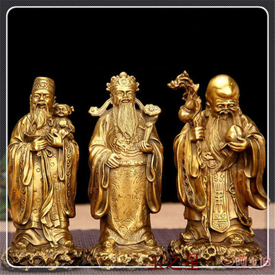 玉之星銅器工藝品 以福祿壽三星擺件，為家居與事業(yè)招財納福